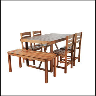 WILDON HOME® Navian Rectangular 6 - Person 59.8" Long Dining Set