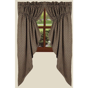 HOME COLLECTION BY RAGHU Geometric Cotton Swag 72'' W Window Valance in
