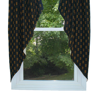 Home Collection By Raghu Pineapple Town Black Gathered Swag