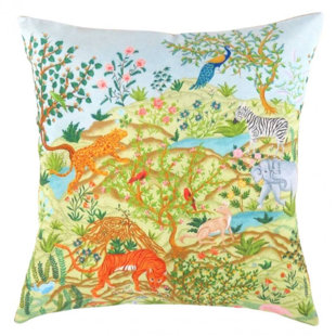 PASARGAD NY Silk Throw Square Pillow Cover & Insert