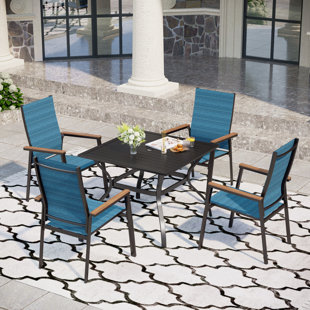 HOKKU DESIGNS Romio 4 - Person Square Outdoor Dining Set