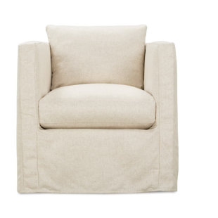 ROWE FURNITURE Rothko Slipcovered Swivel Barrel Chair