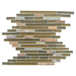 ABOLOS New Era 12 in. x 12 in. Glass & Stone Straight Edge Square Mosaic Wall & Pool Tile