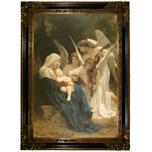 HISTORIC ART GALLERY Song Of The Angels On Canvas by William Adolph Bouguereau Print