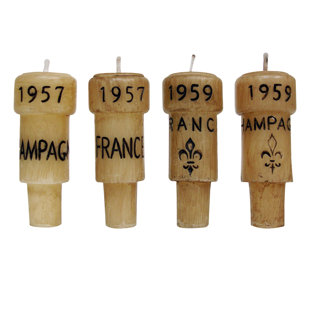EPICUREANIST Champagne Cork Candles (Set of 4)