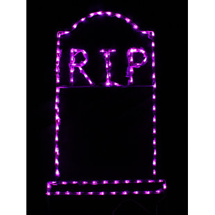 LORI'S LIGHTED D'LITES RIP Tombstone Halloween Christmas Holiday Lighted Display