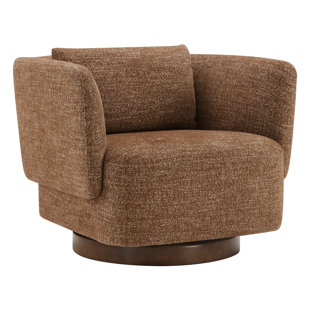 ROOMSENSE Miles 35'' Wide Swivel Barrel Chair