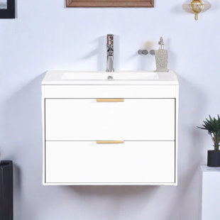 LONGSHORE TIDES Bavita 24'' Single Bathroom Vanity with Ceramic Top