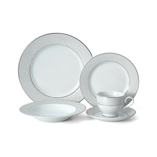 MIKASA Parchment 20-Piece Porcelain Dinnerware Set, Service for 4 (Set of 4)