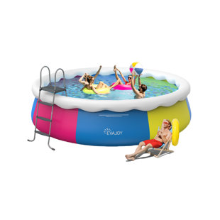 MANLAY EVAJOY 4 ft x 18 ft Polyvinyl Chloride (PVC) Inflatable Pool