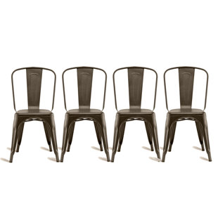 WILLISTON FORGE Doroteia Metal Side Chair (Set of 4)
