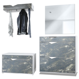 VLADON Kolmio Hall Tree with Bench and Shoe Storage