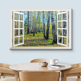 IDEA4WALL Window Scenery " Spring Forest "