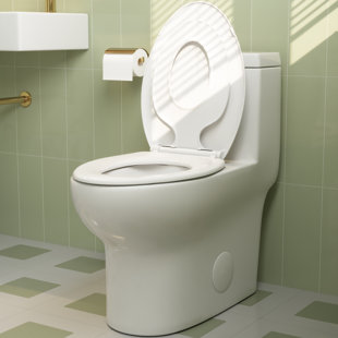 DEERVALLEY Ally Toilet with Potty Training Seat for Kids and Adult, Dual-Flush 1.1/1.6 gpf with 12" Rough-In Floor Mounted Toilet