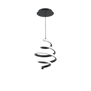 DWELED Whirl 1 - Light Black Dimmable LED Pendant