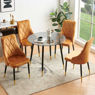 NORDICANA 5 - Piece Glass Top Dining Set