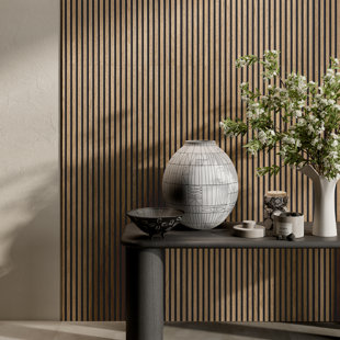 ENCORE SURFACES Canne 24" x 48" 3D Wood Panel Porcelain Wall Tile