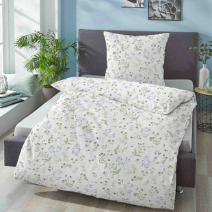Traumhaft schlafen - Castell - Markenbettwäsche 0040790 Renforce Bettwäsche BLUME ALLOVER