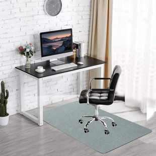 INISEP Rectangle Chair Mat with Standard/No Edge Type Edge for Firm Surfaces