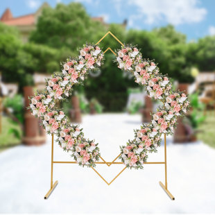YAOTOWN 6.8Ft Large Decoration Background Stand Geometric Balloon Flower Holder Frame