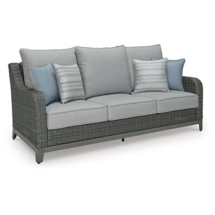 WILDON HOME® Leannie 80'' Wicker Outdoor Patio Sofa
