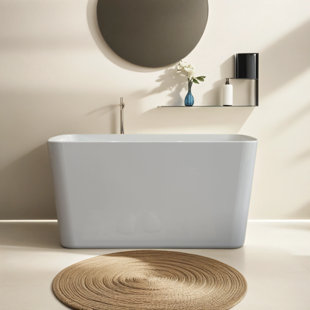 OLDE HOMEY STYLES 49'' x 27.88'' Freestanding Soaking Acrylic Bathtub, Sit-In Design, cUPC Certified