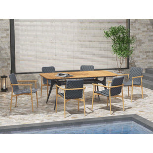 MURCANO Modena 6 - Person Rectangular Outdoor Dining Set