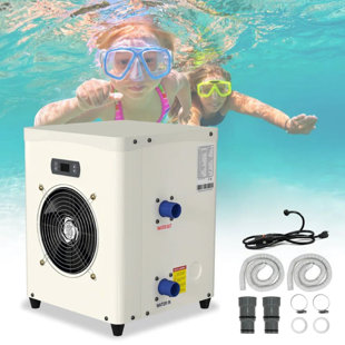JTANGL Electric Pool Water Heater, Up to 4000 Gal Swimming Pool Heat Pumps, Max Output 14331 BTU/hr, 110V, 60Hz