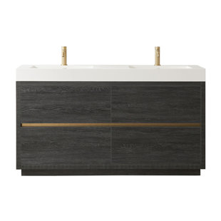 VINNOVA Beira 59.8'' Double Bathroom Vanity with Composite Top