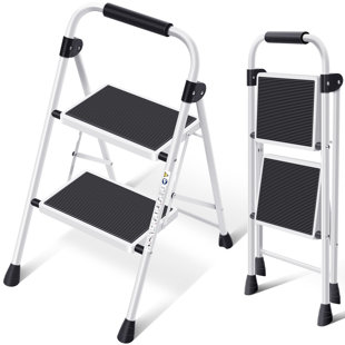 WFX UTILITY™ Encinal Metal Folding Ladder 2 Step Ladder,Step Stool