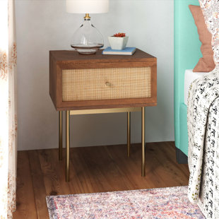 MISTANA™ Feuerstein 21.75'' Tall 1 - Drawer Solid Wood Nightstand