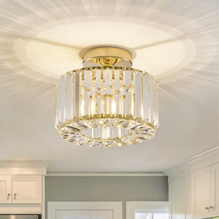 HOUSE OF HAMPTON® Katona Crystal Flush Mount Ceiling Light