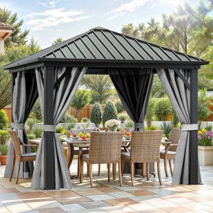 EDROSIE INC 9.5 Ft. W x x 9.5 Ft. D Aluminum Gazebo