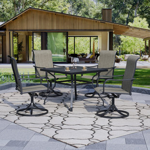 WINSTON PORTER Cannizzo 4 - Person Square Outdoor Dining Set