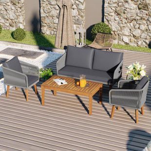 MODERN LUXE FURNITURE 4 - Person Outdoor Seating Group with Cushions