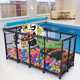 LoochMee 30'' W 1 Gallons Water Resistant Deck Box with Wheels