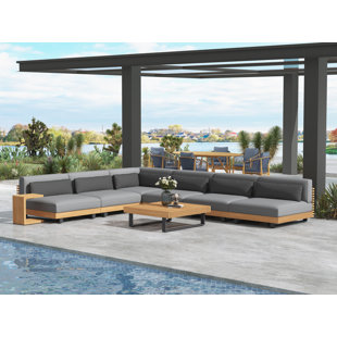 AMERICAN ECO LIVING Salon 7 - Person Outdoor Seating Group with Cushions