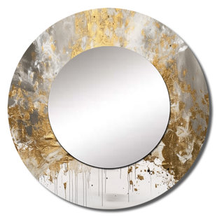 EAST URBAN HOME Saberio - Abstract Round Mirror Wall Decor