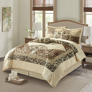 NANSHING AMERICA, INC Tucson 7 Piece Leopard Print Comforter Set