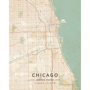 WILLISTON FORGE " Chicago United States Vintage " by Designer Map Art on