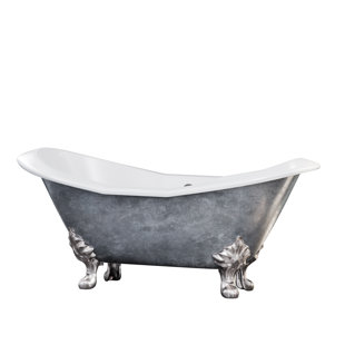 CAMBRIDGE PLUMBING 71'' x 31'' Freestanding Soaking Cast Iron Bathtub