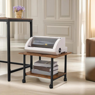 FURNOLD 2-Tier Printer Cart with Storage Shelf