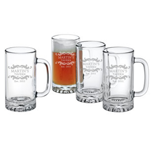 SUSQUEHANNA GLASS 16oz. Beer Mug Set (Set of 4)