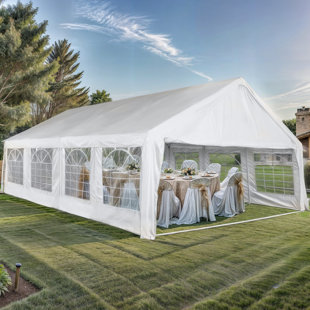 EDROSIE INC Spacious 20 Ft. W x 30 Ft. D Powder Coated Aluminum Party Tent