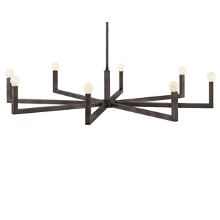 HINKLEY Ezra 8 - Light Steel Dimmable Geometric Chandelier