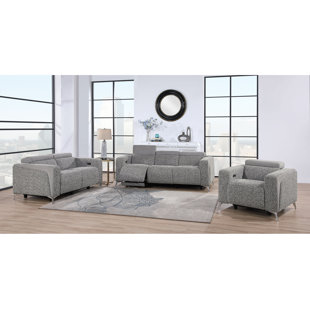 GLOBAL FURNITURE USA 3 - Piece Faux Leather Living Room Set