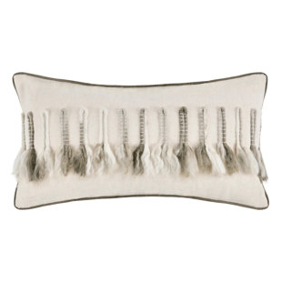 VILLA BY CLASSIC HOME Ambrose Tassels Linen Throw Pillow