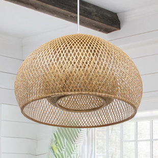 17 STORIES Handgewebte Bambus-Kuppel-Hängeleuchten für Kücheninsel