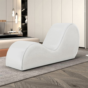 HOKKU DESIGNS Quante Vegan Leather Yoga Chaise Lounge, Yoga Chairs For Adults Stretching Exercising Relaxing, Yoga Chair For Living Room,