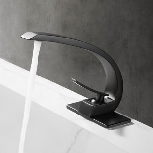 RBROHANT Single-Handle Bathroom Faucet, Single Hole Bathroom Sink Faucet with Drain Assembly